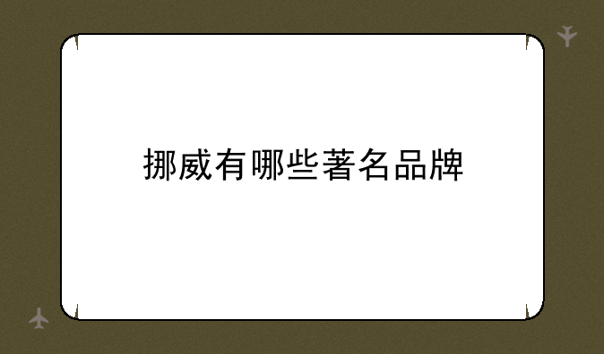 挪威有哪些著名品牌